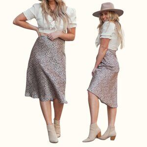 Princess Polly Leopard Midi Skirt